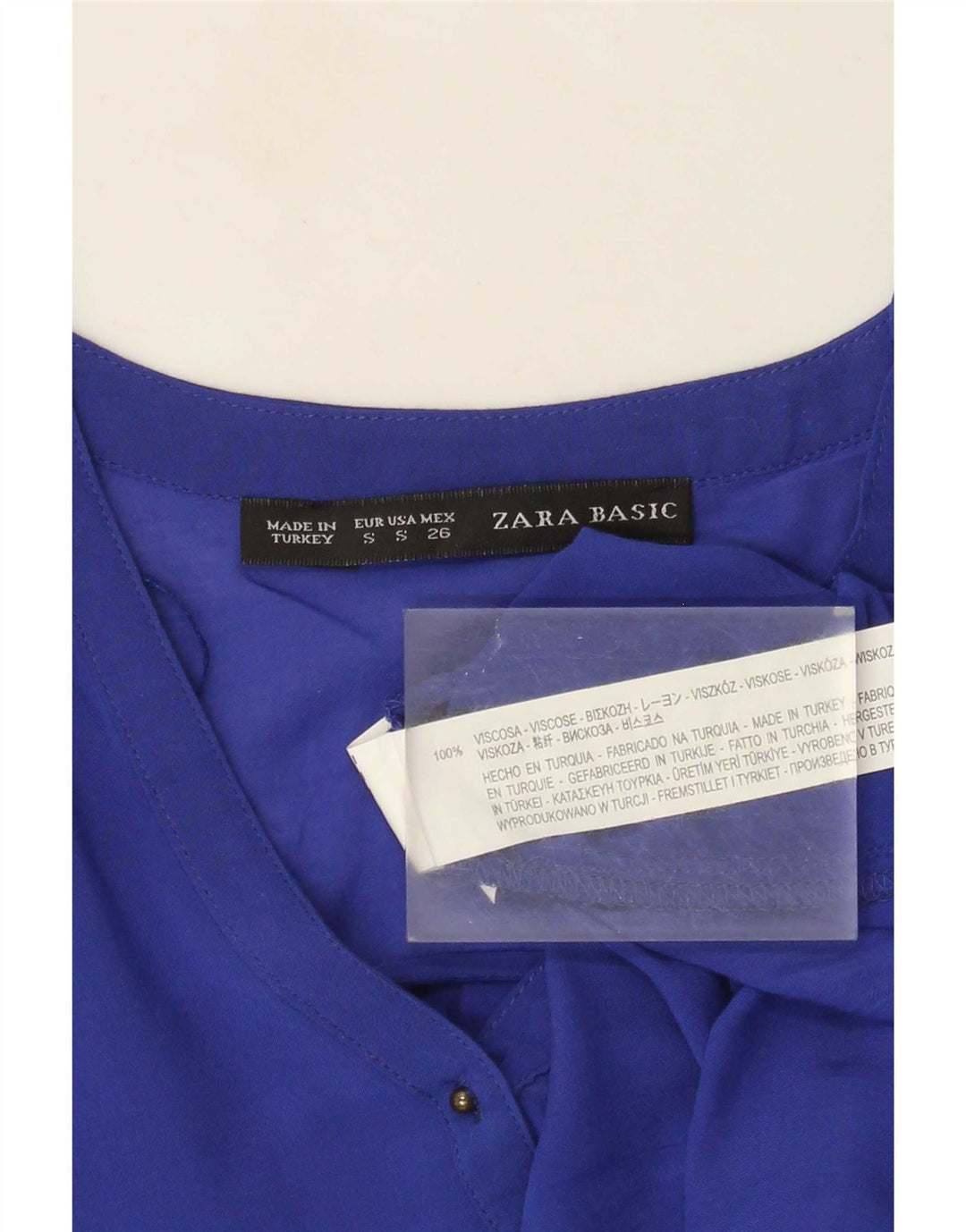 Blusa oversize da donna Zara con maniche a 3/4, UK 10, piccola viscosa viola