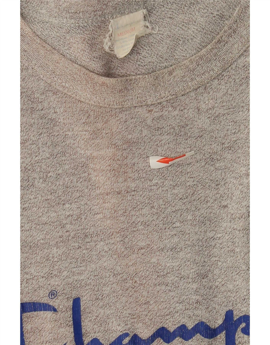 T-shirt grafica da uomo Champion Top in cotone grigio medio