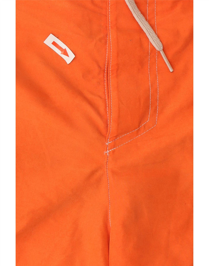 Pantaloncini da bagno grafici da uomo Fila grandi in poliestere color block arancione