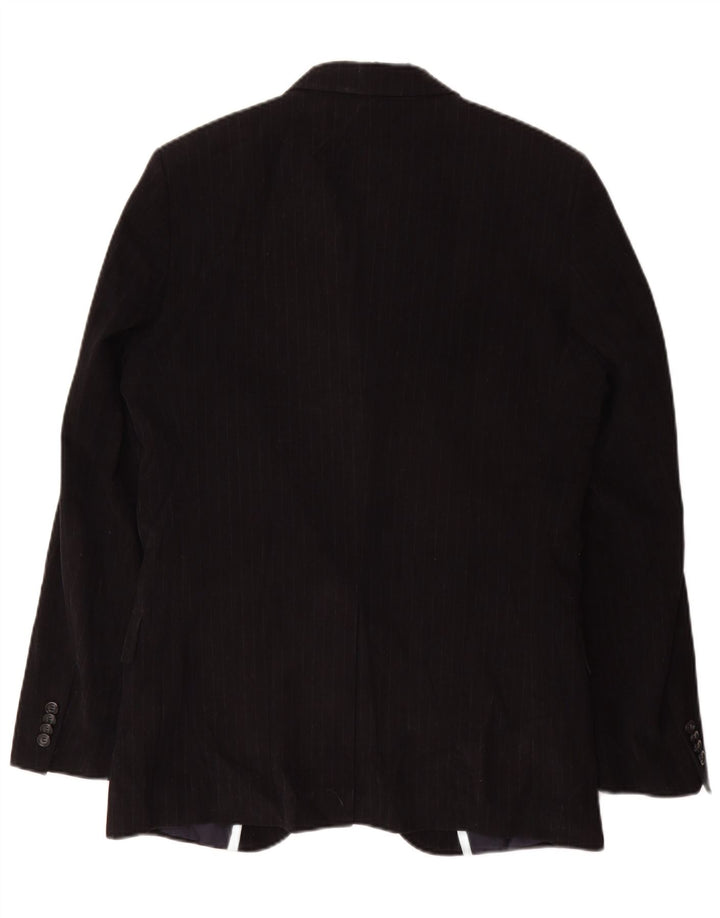 Giacca blazer da uomo a 2 bottoni HUGO BOSS EU 50 grande cotone gessato nero