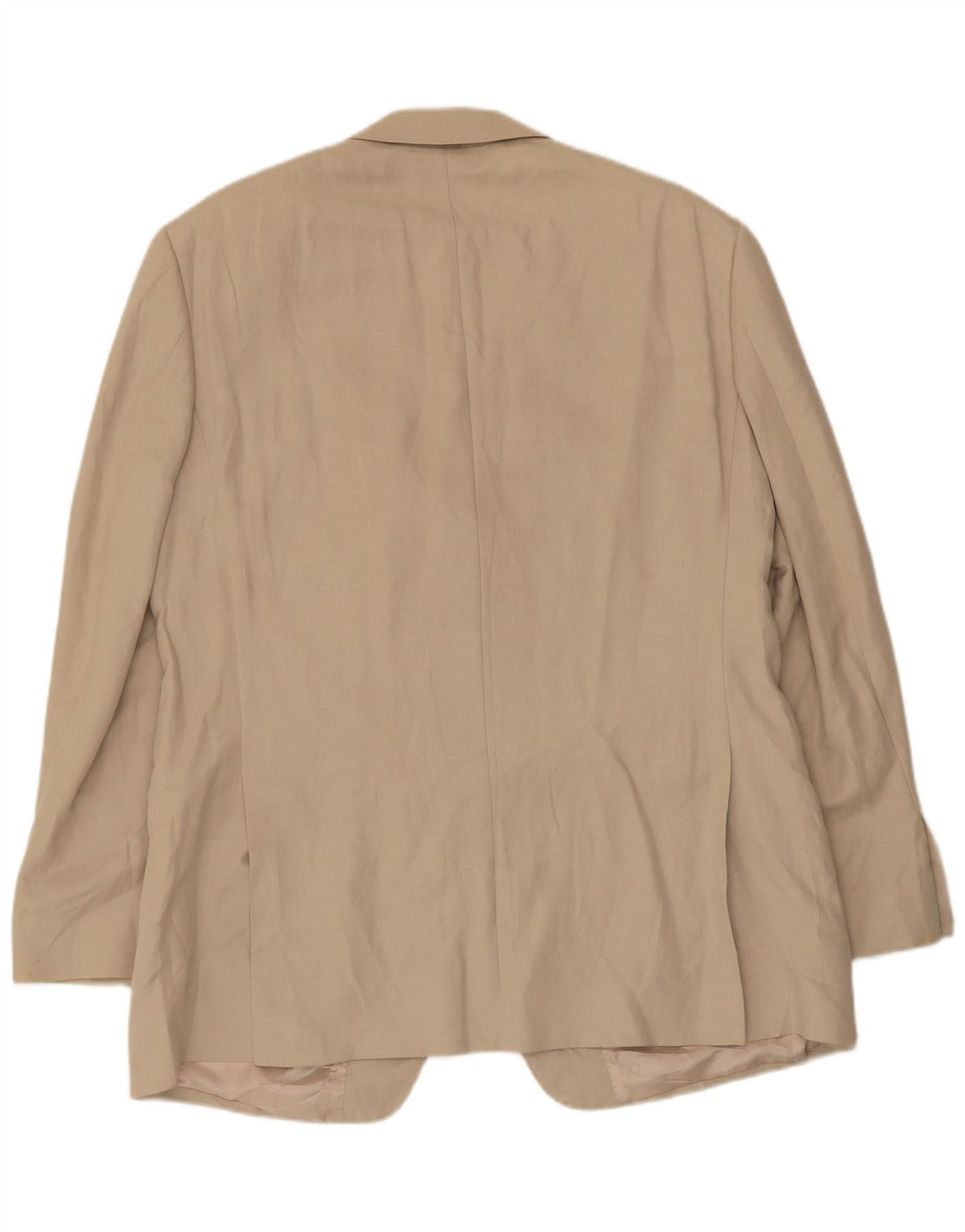MARKS & SPENCER Giacca blazer da uomo a 2 bottoni UK 42 Large Beige Seta