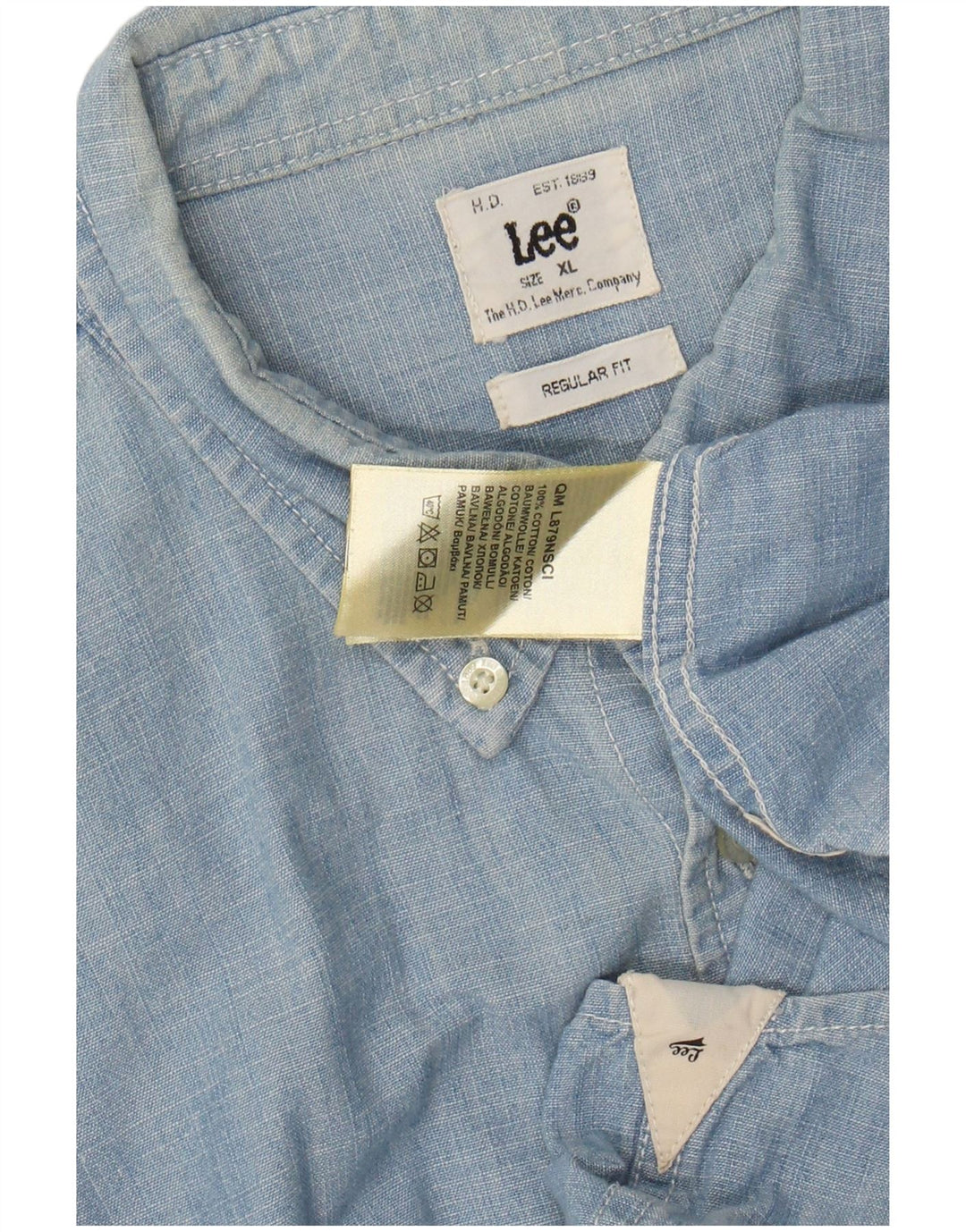 Camicia LEE da uomo vestibilità regolare XL in cotone blu