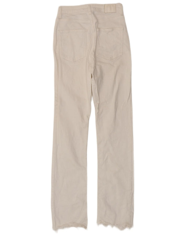 Jeans slim da donna Zara EU 36 XS W26 L32 Cotone bianco