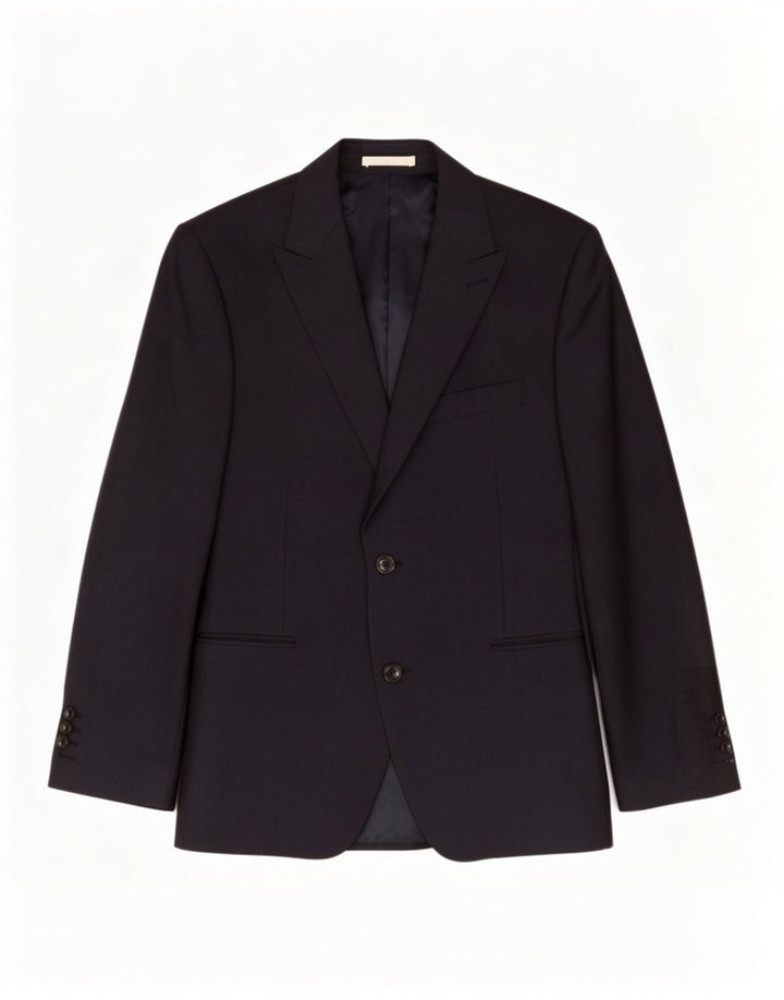 Giacca blazer a 2 bottoni da uomo Marks & Spencer UK 38 lana blu navy media
