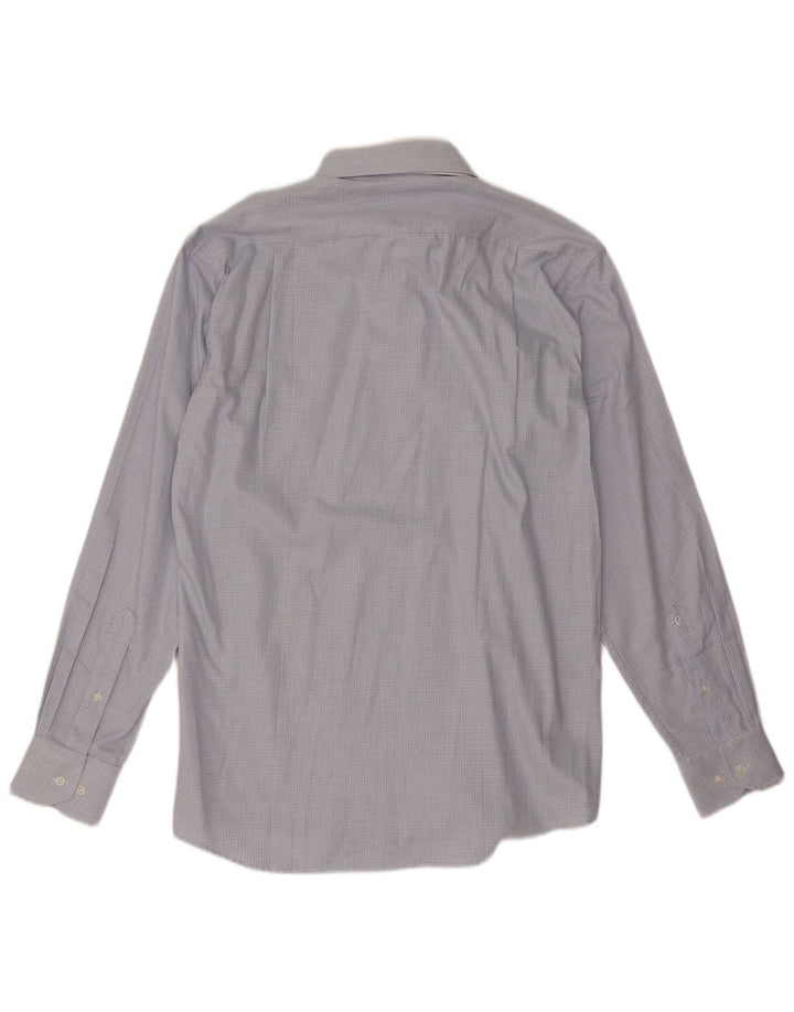 Camicia da uomo in flanella Pierre Cardin in cotone a quadri blu medio