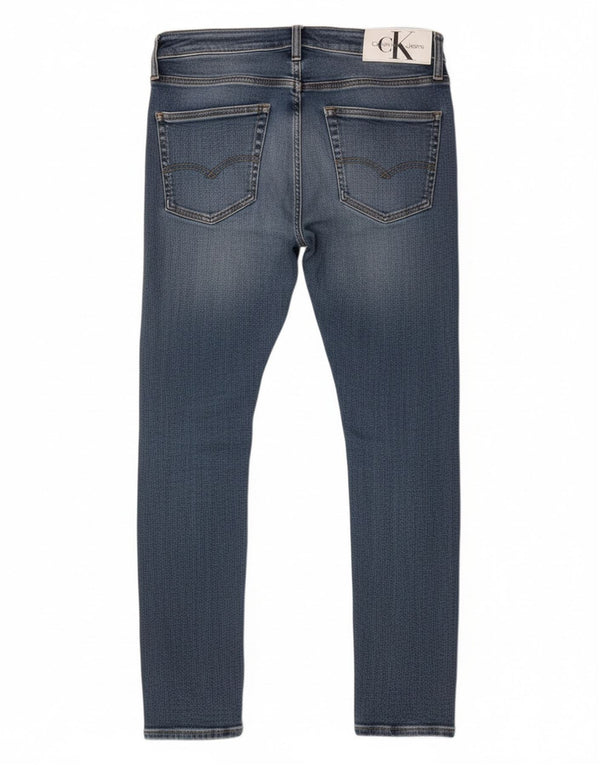 Jeans skinny da uomo Calvin Klein W30 L30 cotone blu