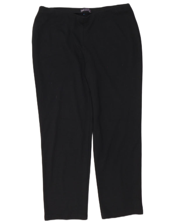Pantaloni casual dritti da donna Marks & Spencer UK 16 Large W36 L28 Neri