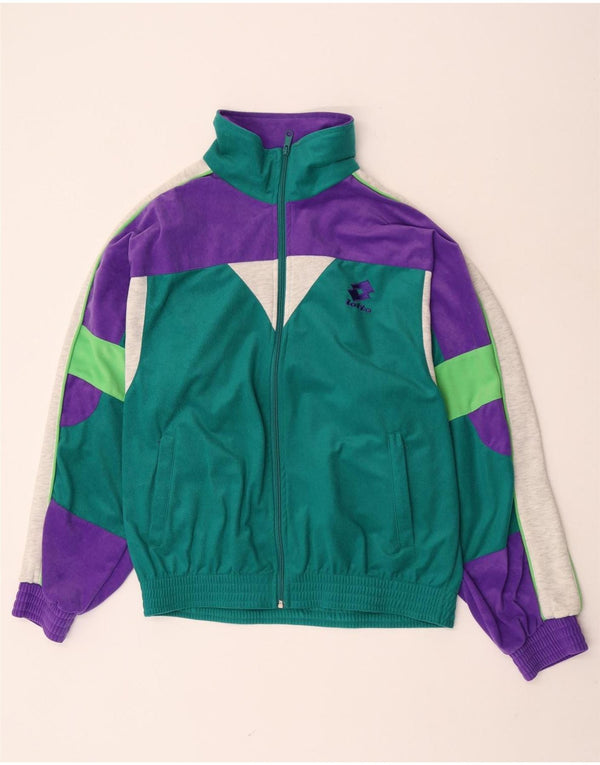 Lotto Mens Full Tracksuit Medium  Green Colourblock Polyester