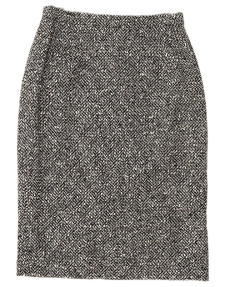 Set gonna chic da donna in 2 pezzi a 3 bottoni IT 42 medio W28 grigio screziato