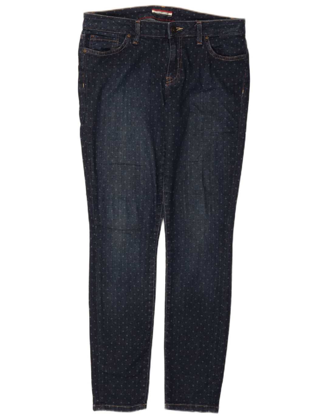 TOMMY HILFIGER Pantaloni casual da donna US 8 Medium W30 L30 Blu maculato