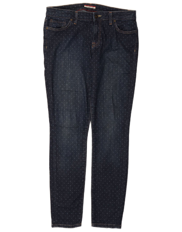 TOMMY HILFIGER Pantaloni casual da donna US 8 Medium W30 L30 Blu maculato