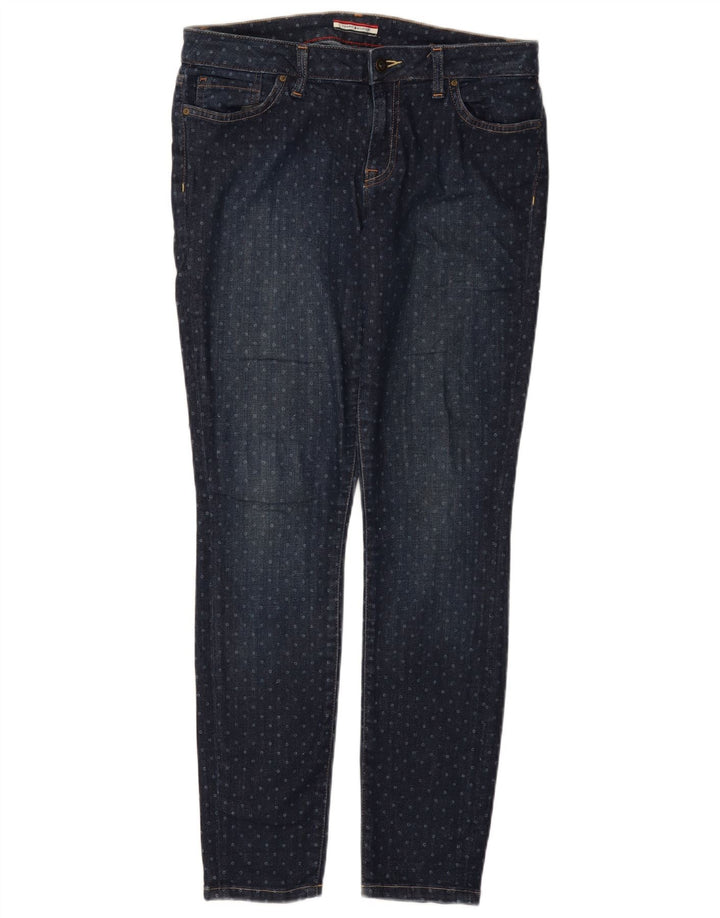 TOMMY HILFIGER Pantaloni casual da donna US 8 Medium W30 L30 Blu maculato