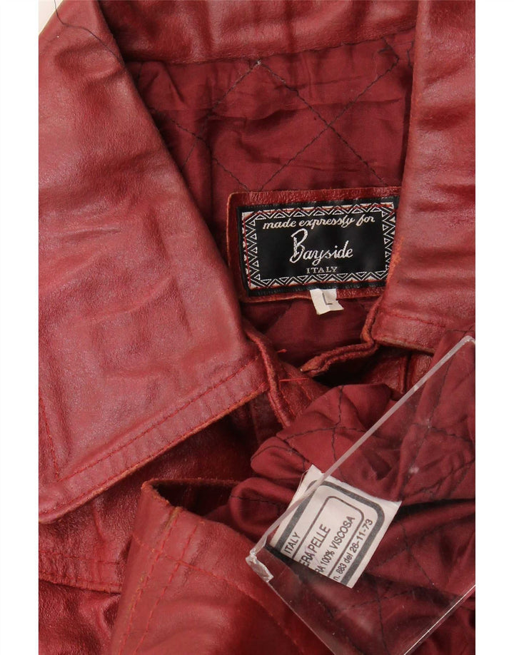 Giacca in pelle da donna Bayside UK 14 grande bordeaux