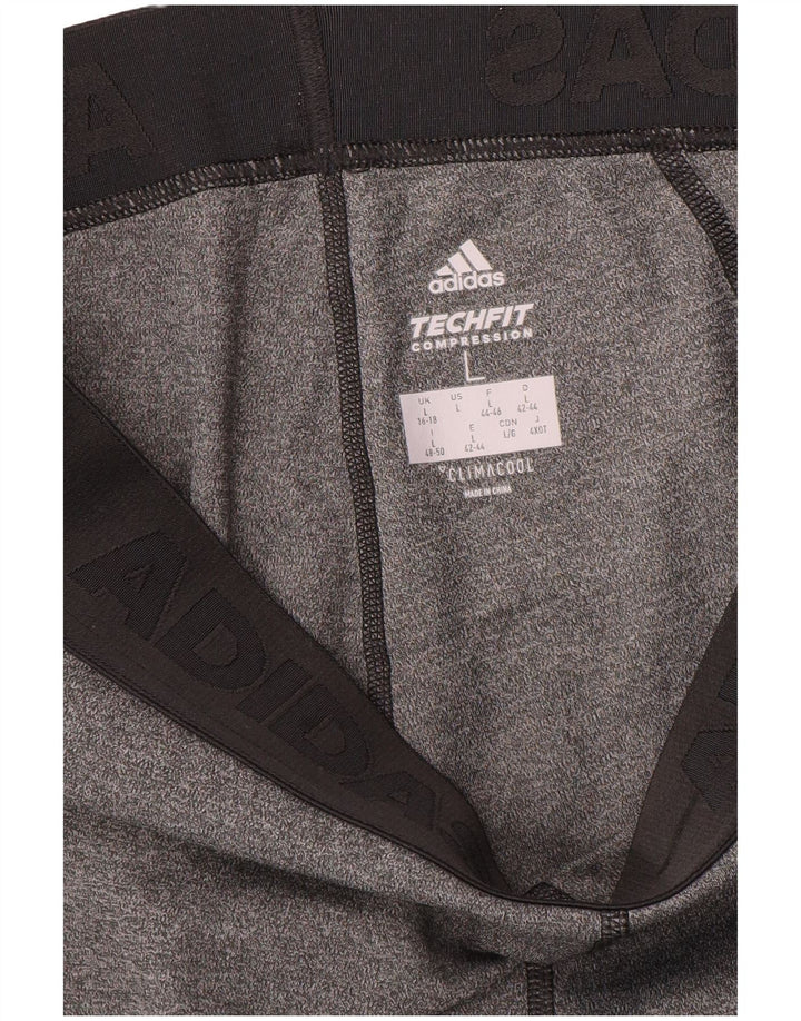 Leggings Adidas Climacool da donna UK 16/18 Large Grigio Colourblock