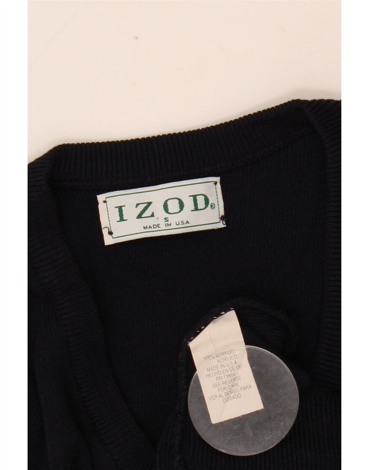 Maglione da uomo con scollo a V IZOD piccolo in acrilico blu navy