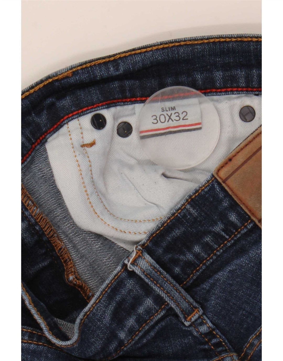 Jeans slim da uomo Tommy Hilfiger W30 L32 Blu Navy