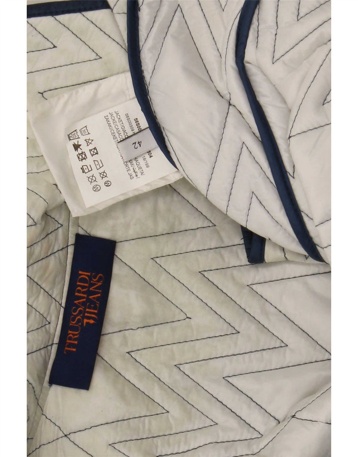 Giacca Trapuntata Donna Trussardi Jeans IT 42 Blu Medio Colourblock