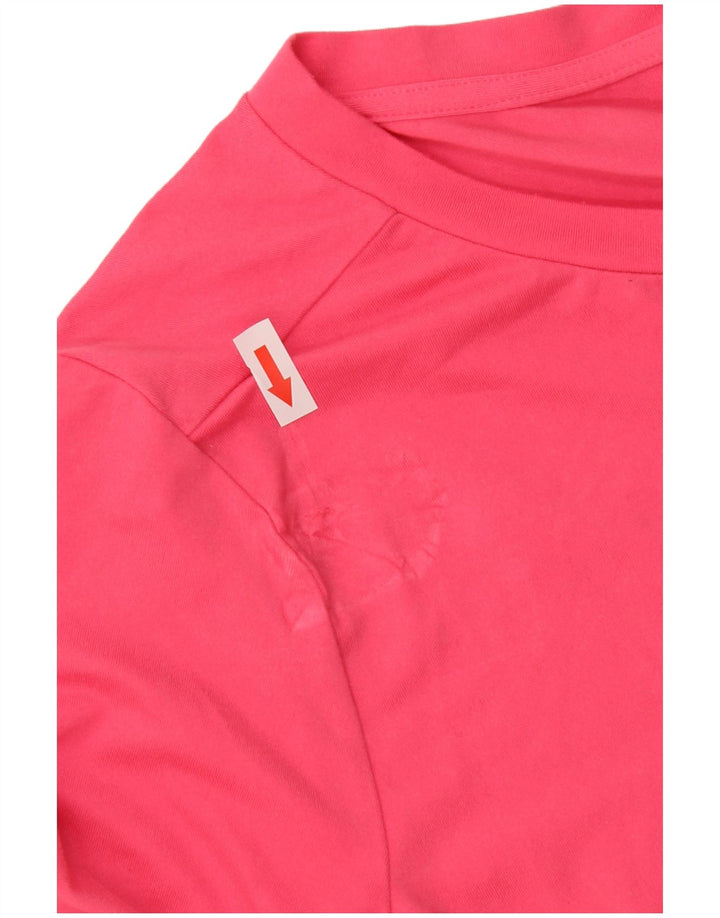 T-shirt grafica da donna Adidas Top UK 12/14 poliestere rosa medio