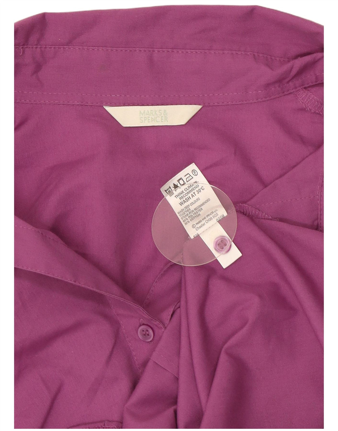 Camicia a maniche 3/4 da donna Marks & Spencer UK 18 XL poliestere viola