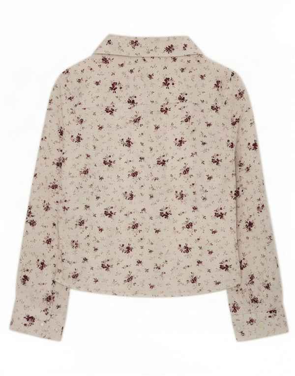 Laura Ashley Womens Shirt UK 12 Medium White Floral