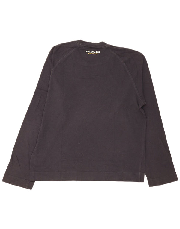 Adidas Maglietta grafica da uomo a maniche lunghe XL in cotone blu navy