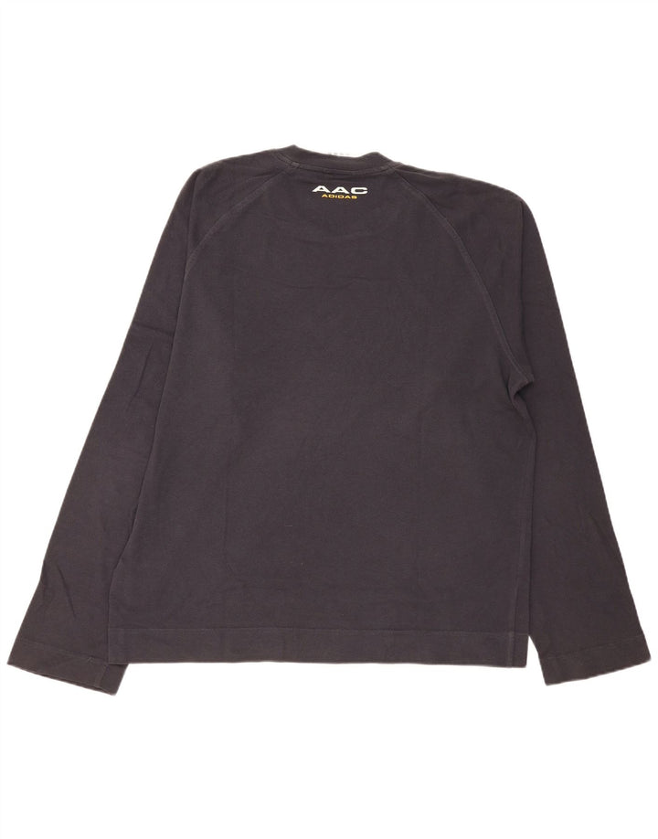 Adidas Maglietta grafica da uomo a maniche lunghe XL in cotone blu navy