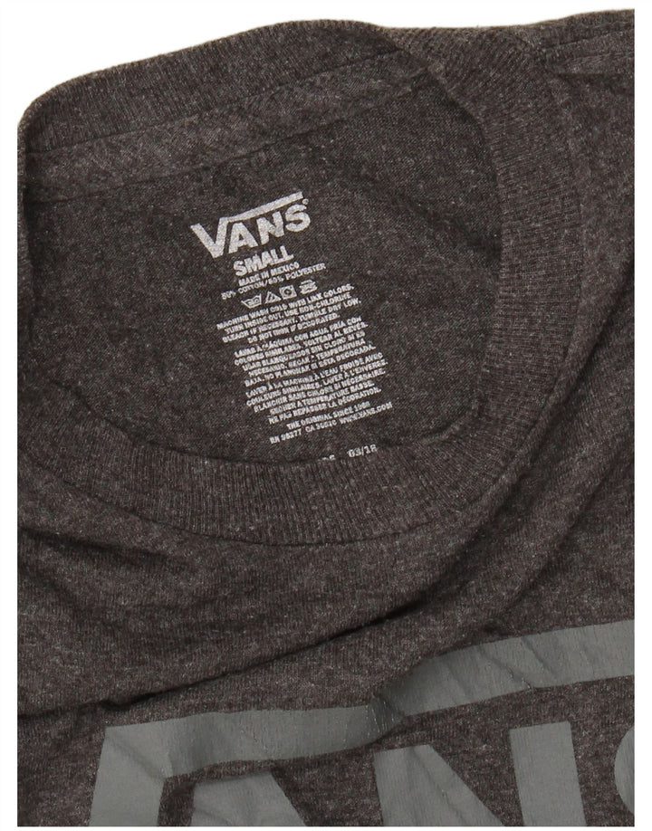 T-shirt grafica da uomo VANS Top piccola in cotone grigio