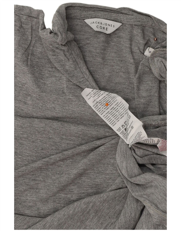 JACK & JONES T-shirt grafica da uomo piccola in cotone grigio