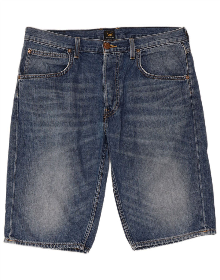 Pantaloncini di jeans da uomo Lee W32 cotone blu medio