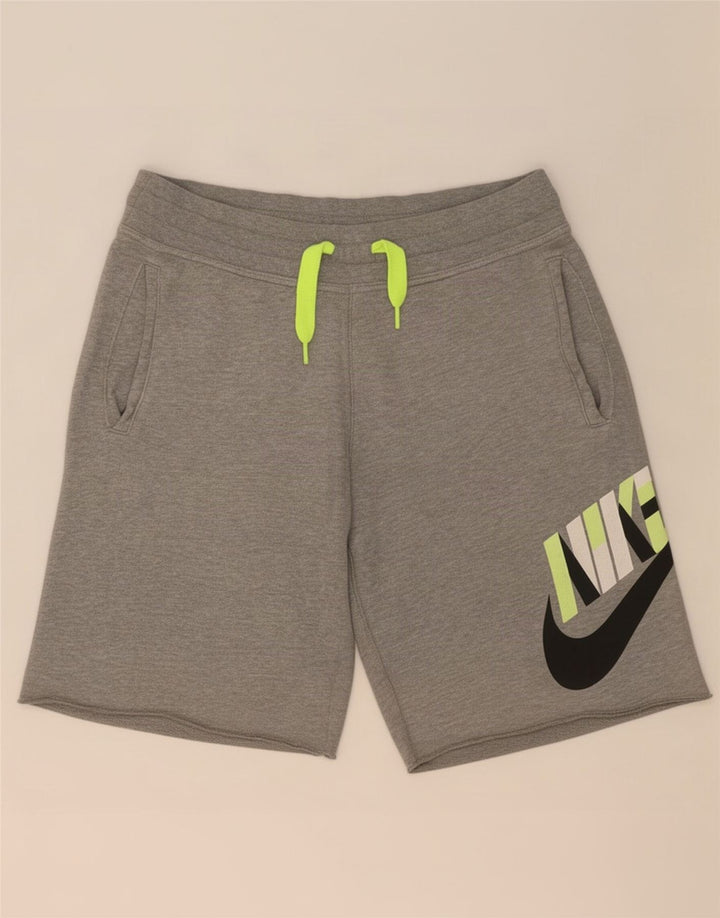Pantaloncini sportivi Nike da uomo con grafica piccola in cotone grigio
