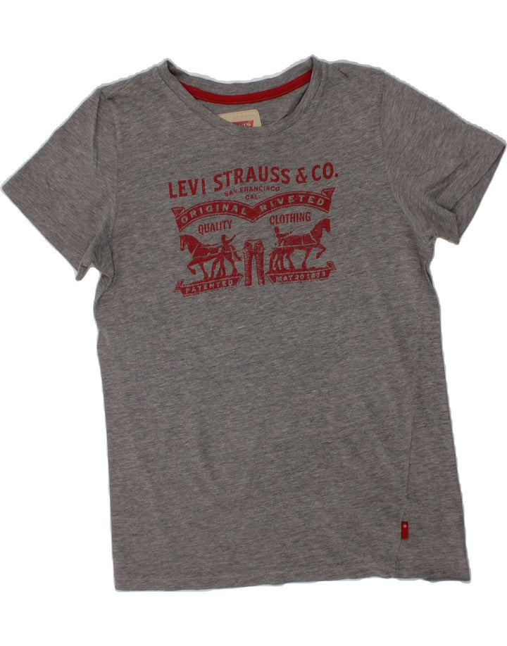 LEVI'S Boys Graphic T-Shirt Top 11-12 Years Grey Vintage Levi's and Second-Hand Levi's from Messina Hembry 
