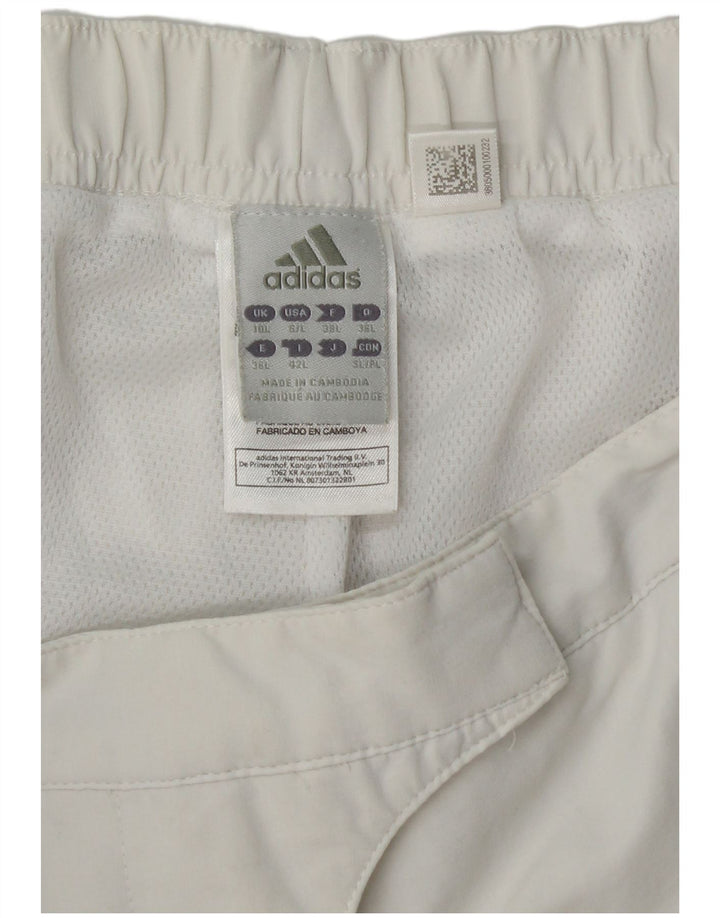 Pantaloni impermeabili Adidas Climalite da donna UK 10 Small Poliestere bianco