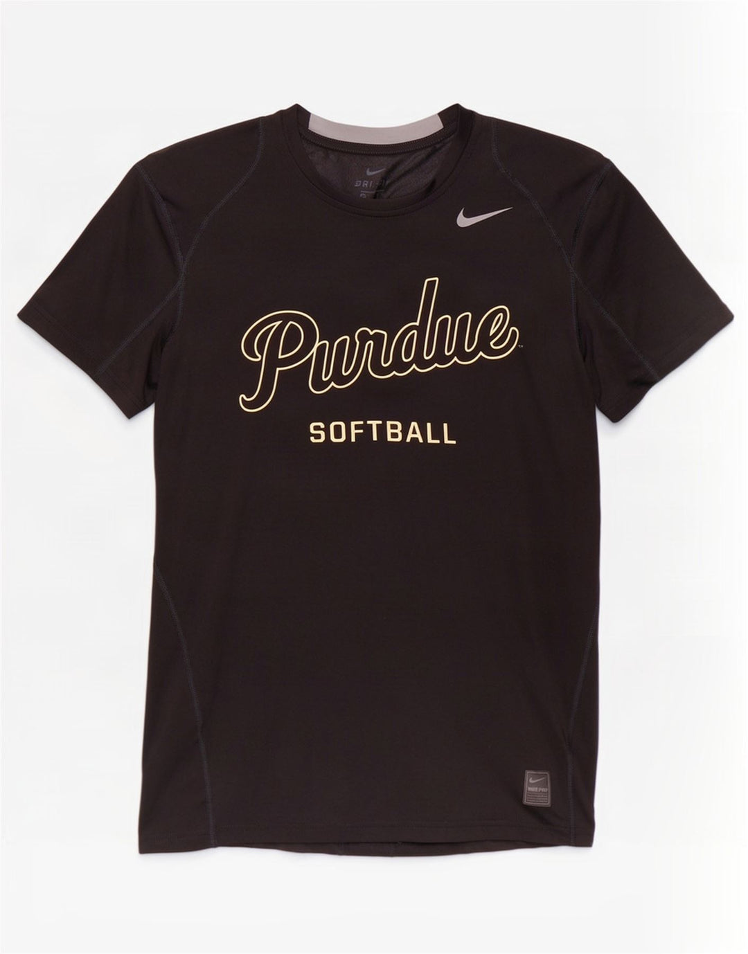 T-shirt grafica Nike Dri Fit da uomo, parte superiore in poliestere nero medio