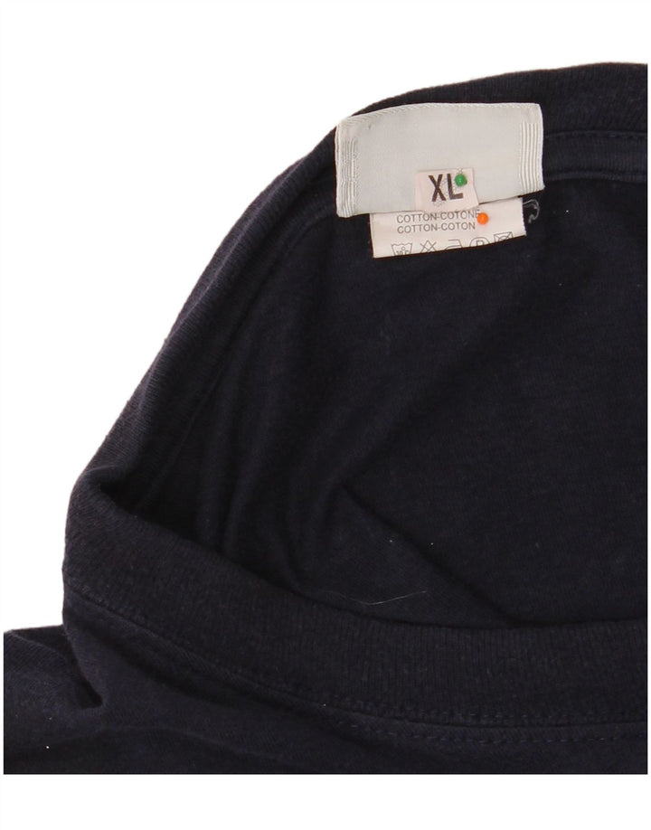 T-shirt ASICS da uomo XL XL in cotone blu navy