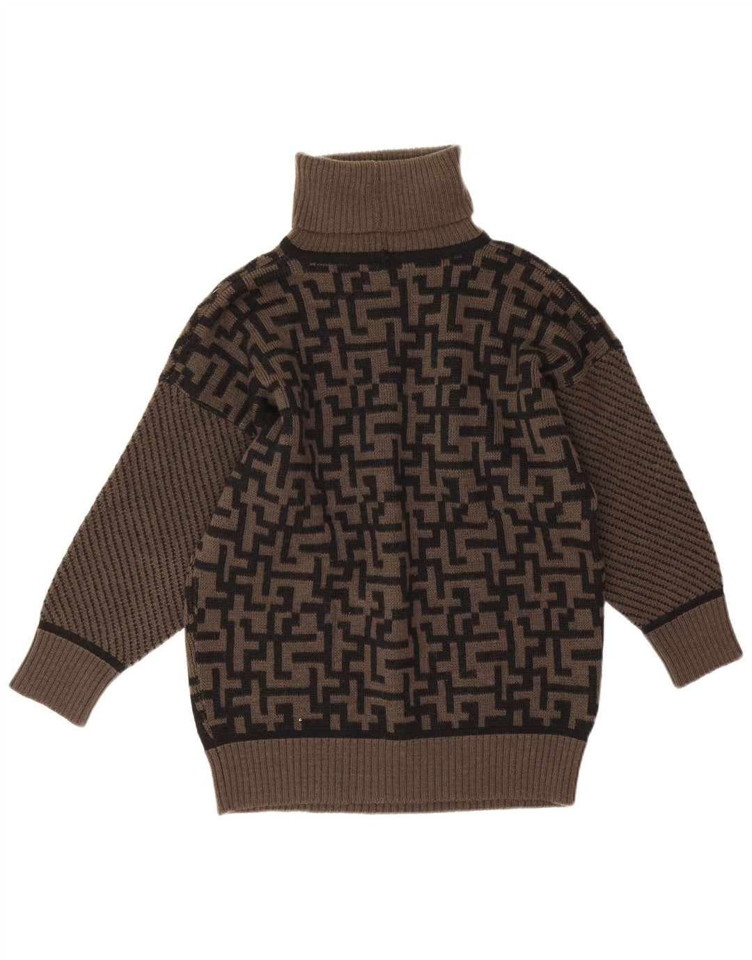 Maglione maglione collo alto da donna i Blues IT 42 Marrone medio geometrico