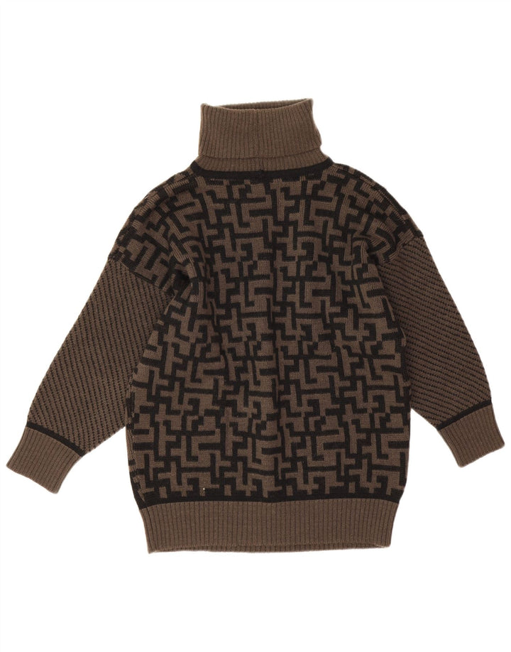 Maglione maglione collo alto da donna i Blues IT 42 Marrone medio geometrico