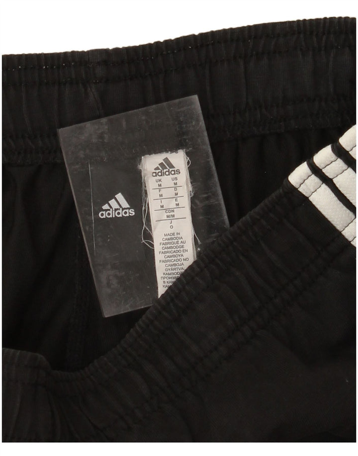 ADIDAS Womens Tracksuit Trousers UK 12 Medium  Black Cotton