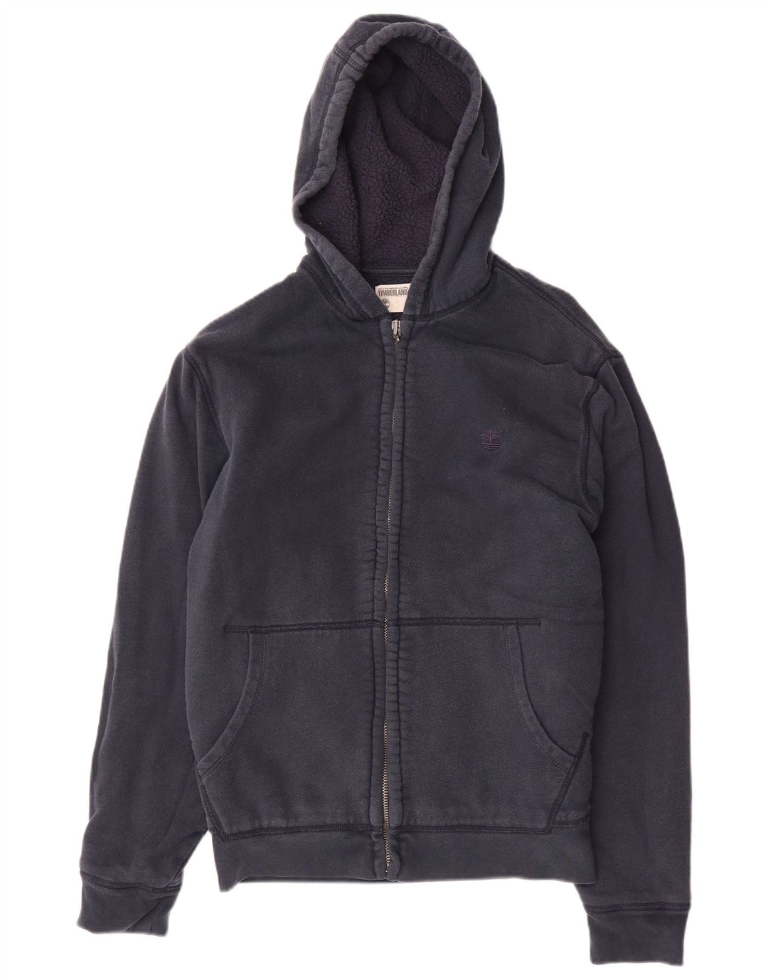 Timberland Maglione con cappuccio e zip vestibilità regolare da uomo in cotone blu navy medio