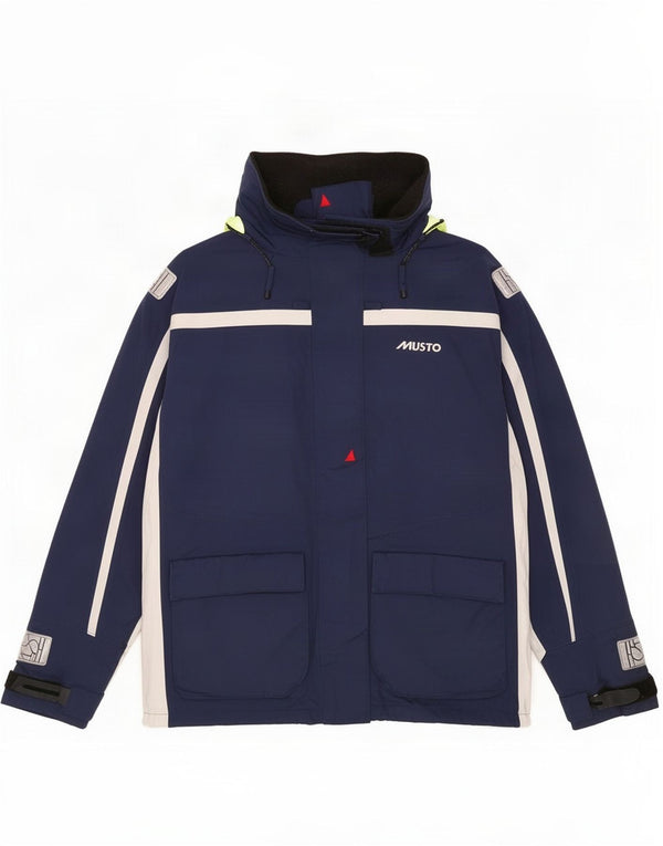 Giacca da sci oversize con cappuccio da donna Musto UK 16 Large Blu Navy Colourblock
