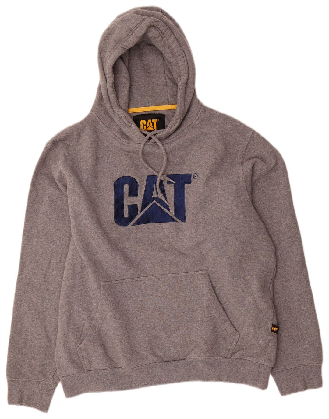 Maglione con cappuccio grafico da uomo CAT grande in cotone grigio
