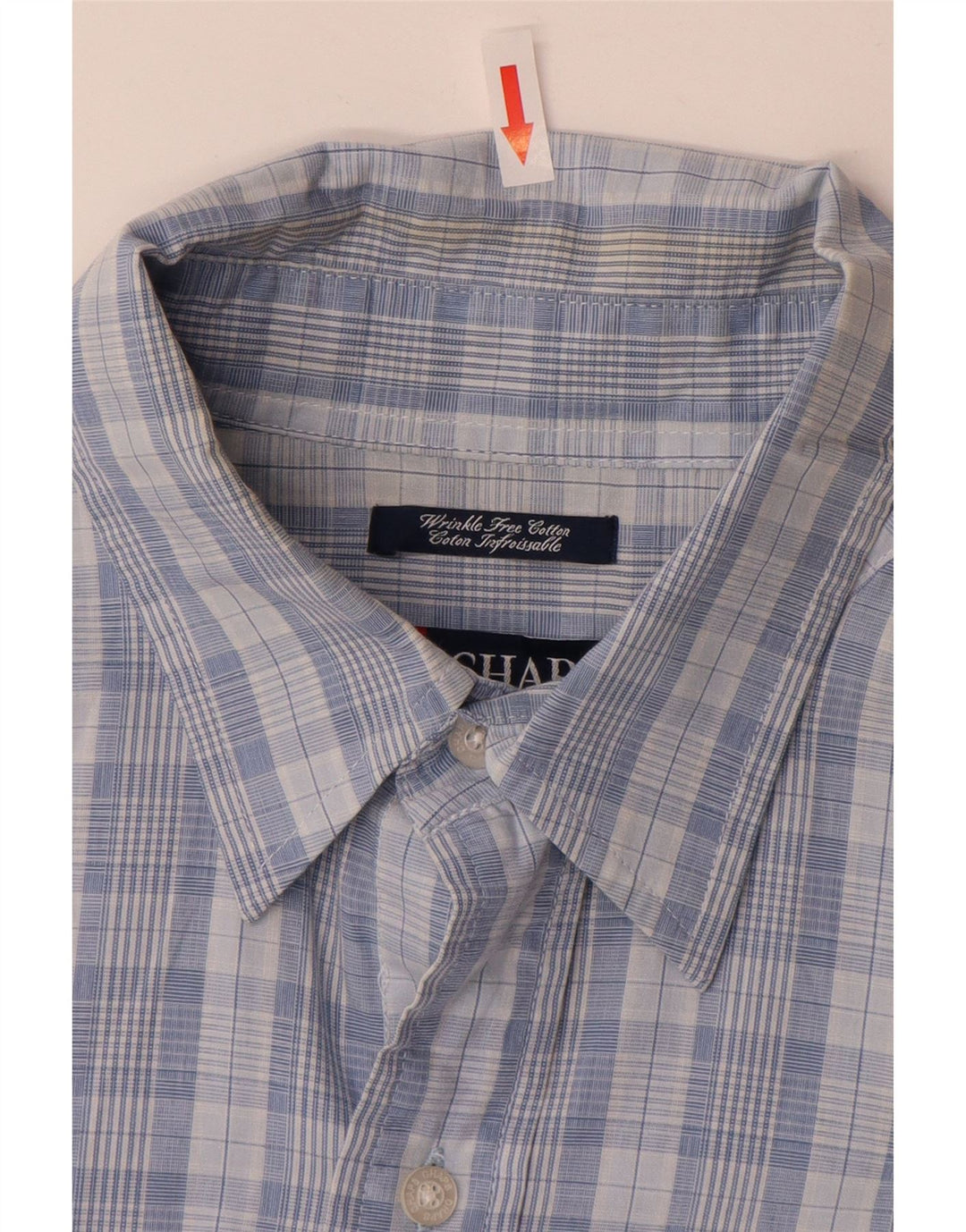 Camicia da uomo Chaps in cotone a quadri blu medio