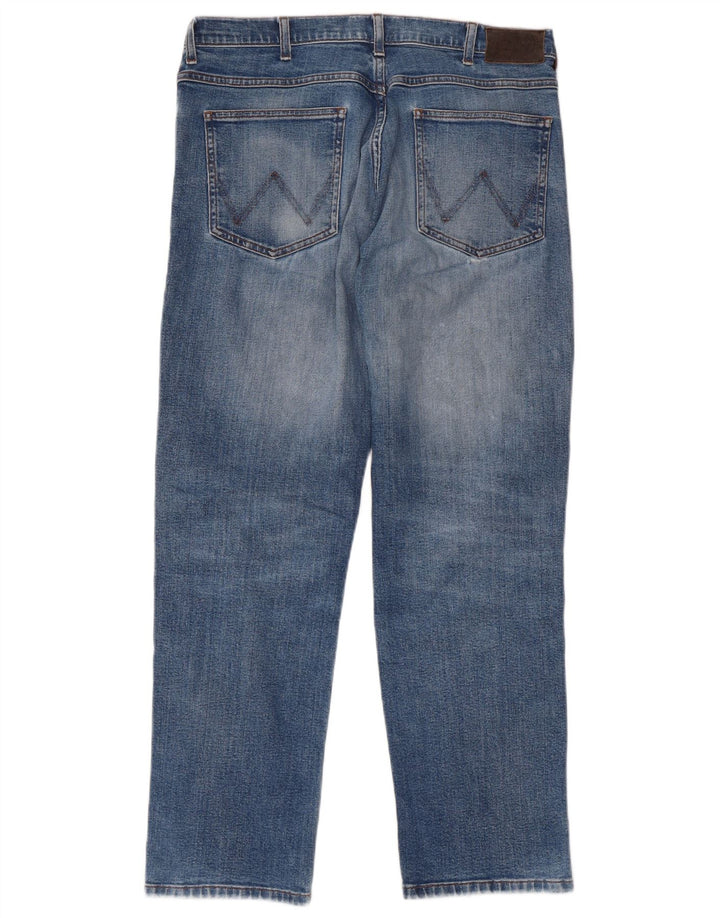 Jeans dritti da uomo WRANGLER W34 L30 in cotone blu
