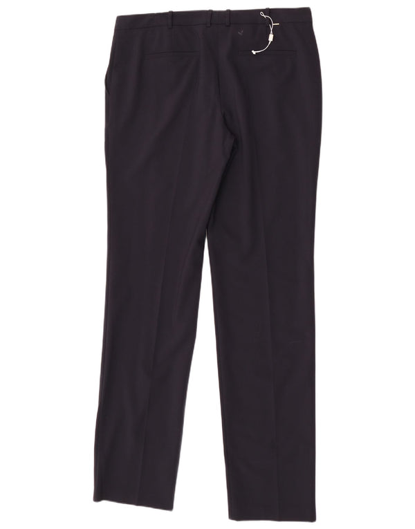Pantaloni chino dritti da donna Hugo Boss UK 12 medi W32 L35 blu navy