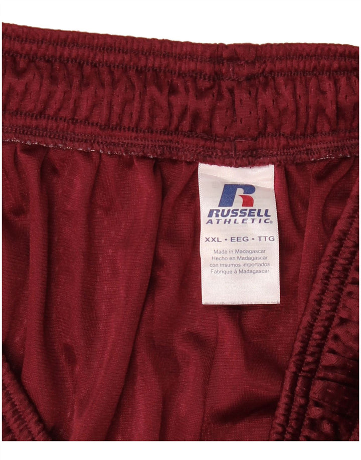 Pantaloncini sportivi da uomo Russell Athletic 2XL Borgogna Poliestere
