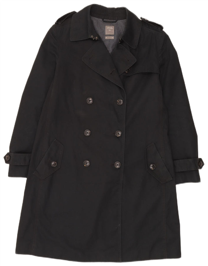 Trench doppiopetto da donna Gap UK 14 cotone nero medio