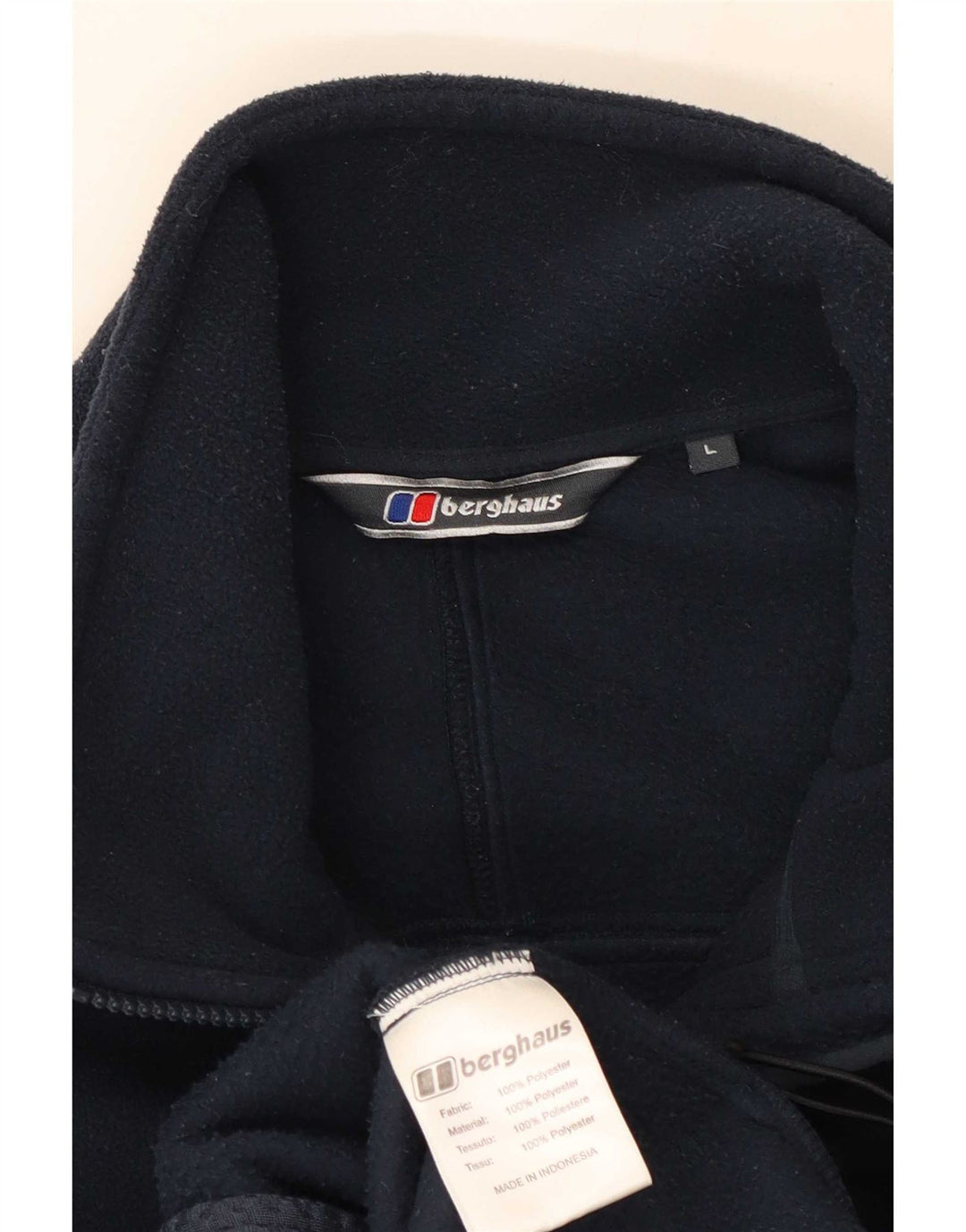 Giacca in pile foderata da uomo Berghaus UK 40 grande poliestere blu navy