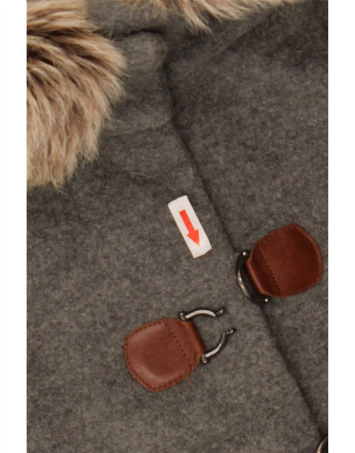 Montgomery da donna Massimo Dutti UK 10 piccolo in lana grigia
