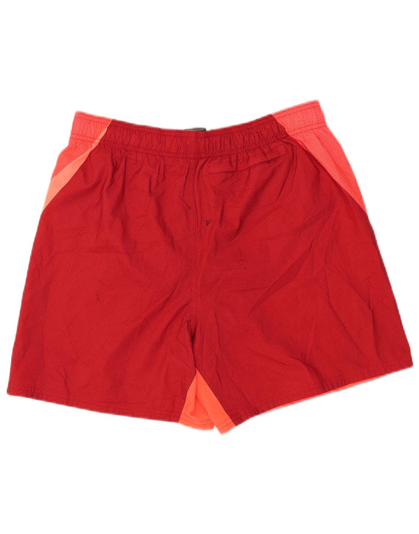 Pantaloncini da bagno grafici Nike da uomo in poliestere color block rosso medio