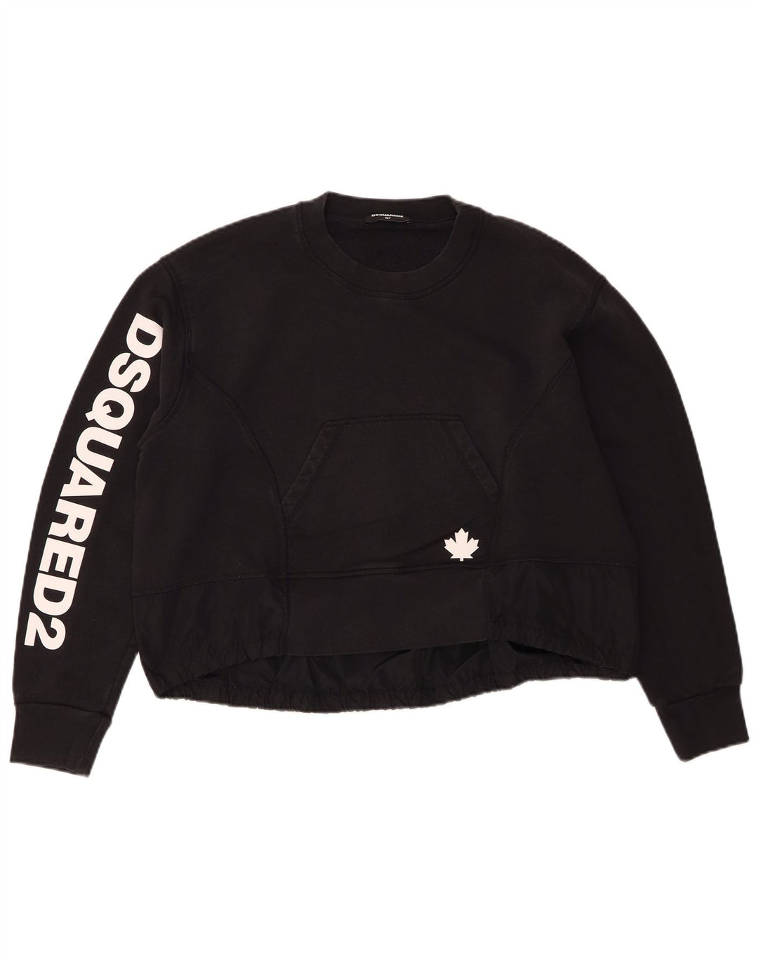 Felpa corta grafica oversize per ragazze Dsquared2 15-16 anni nera