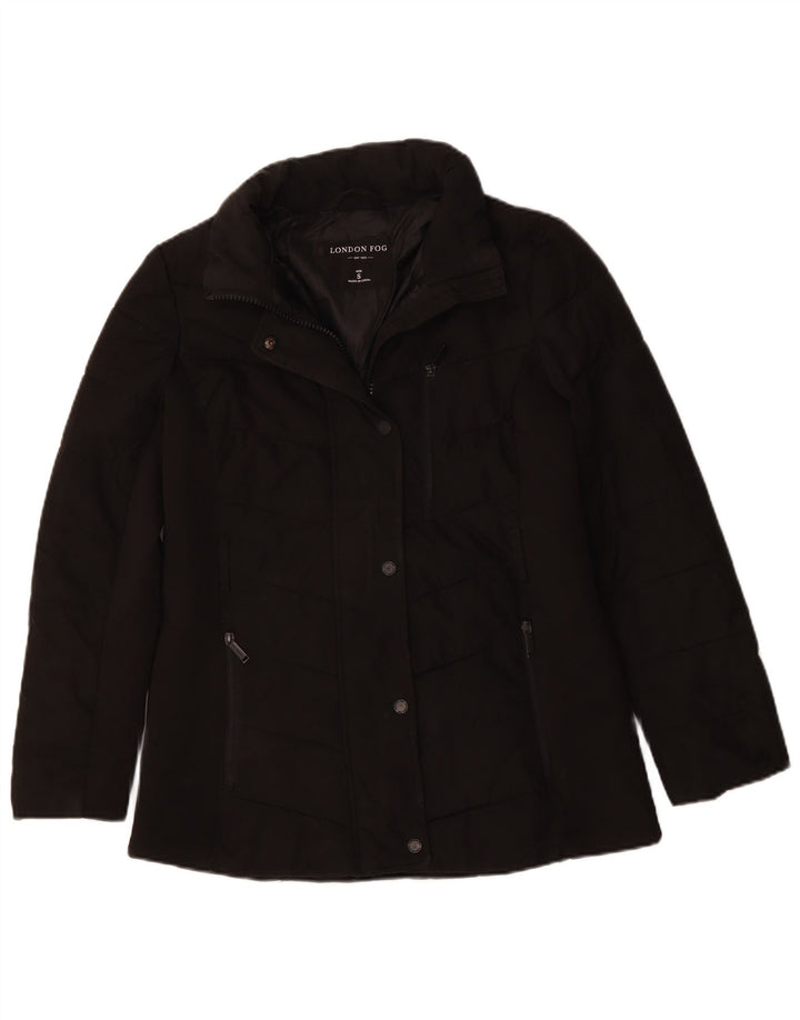 Giacca imbottita oversize da donna LONDON FOG UK 10 piccola in poliestere nero